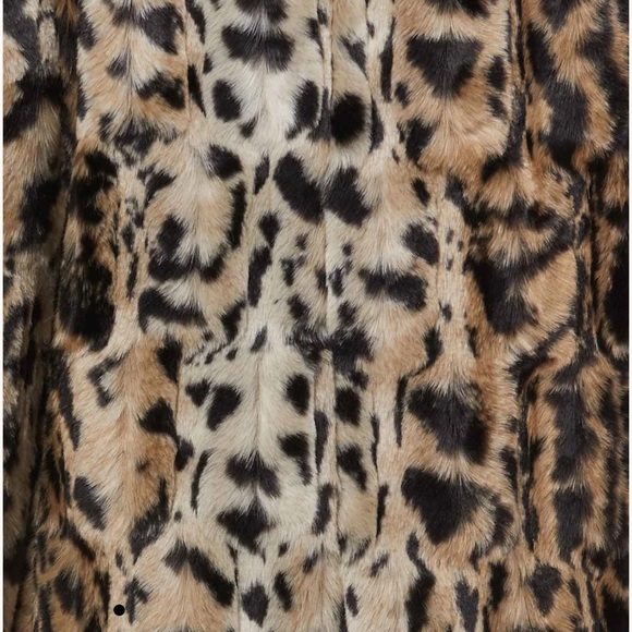 Leopard Print Faux Fur Coat - Picture 4 of 5